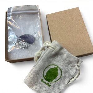 Amethyst Teardrop Sterling Silver Necklace‎